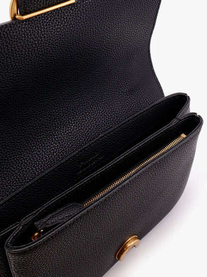 Borsa a tracolla in pelle con fibbia love birds in metallo thumbnail