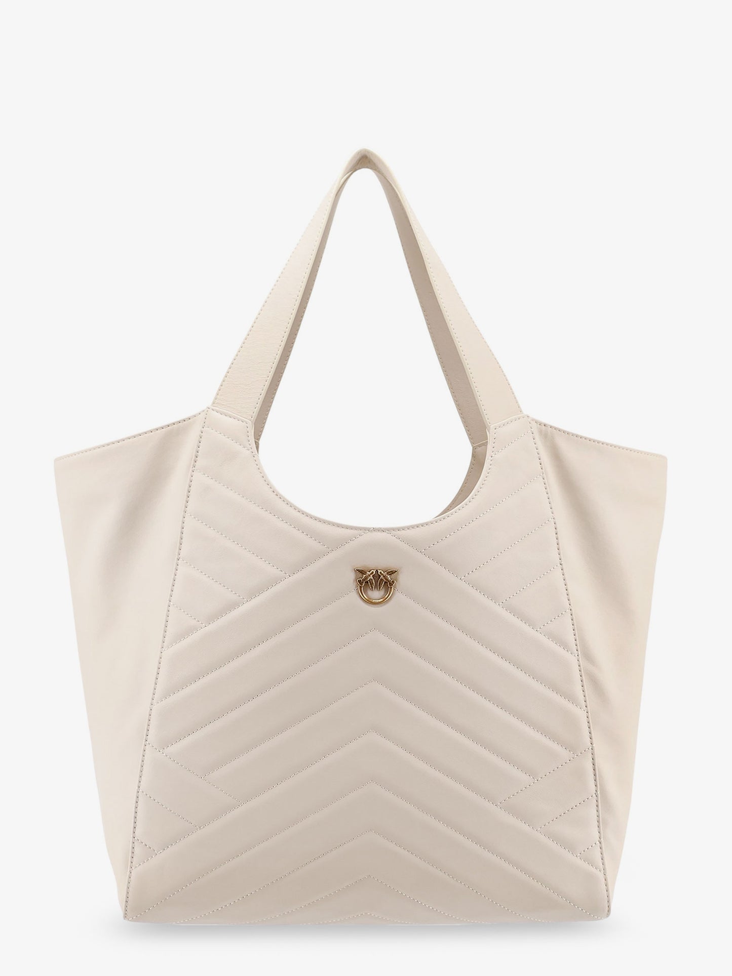 Borsa a spalla in pelle impunturata