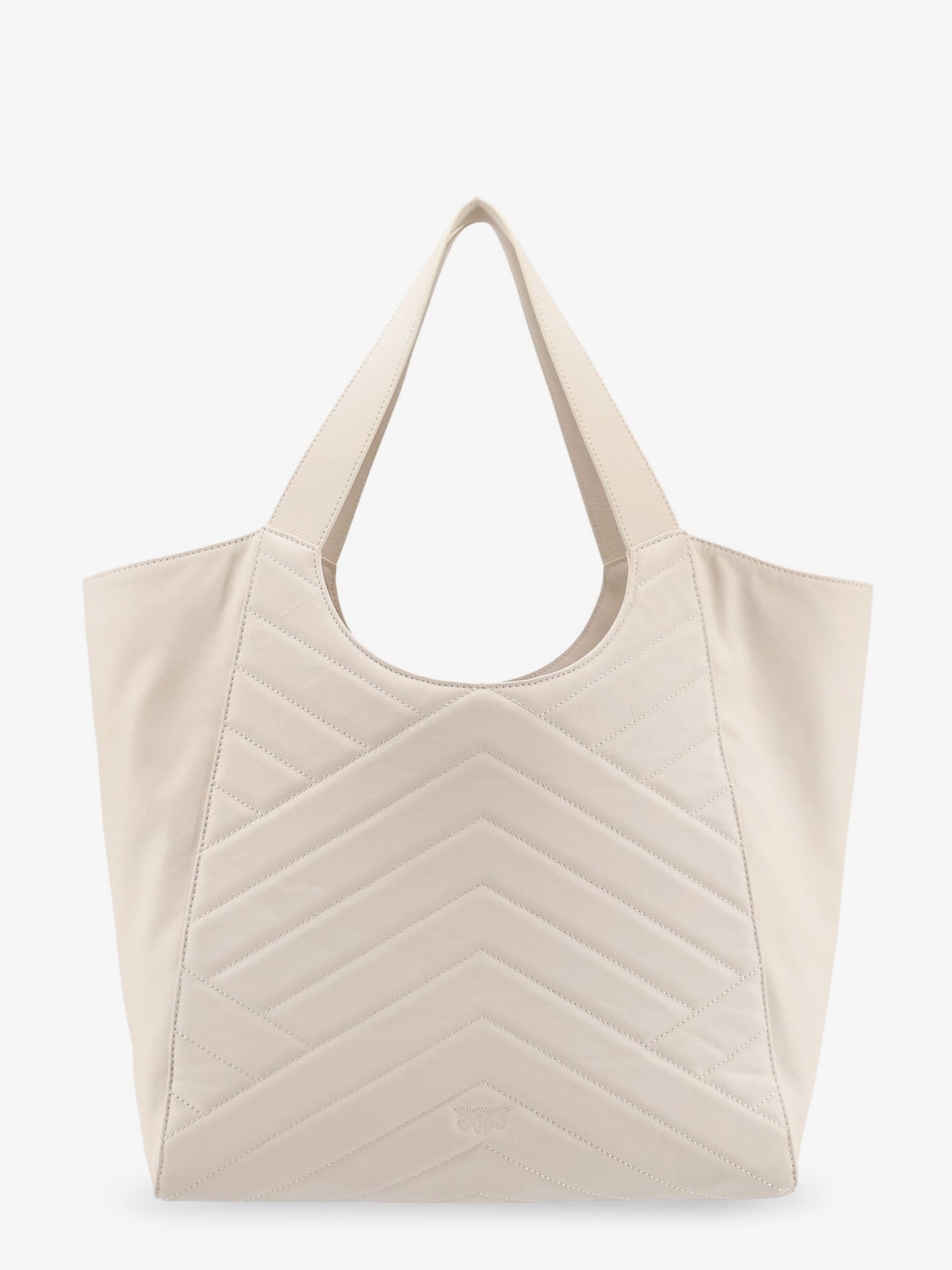 Borsa a spalla in pelle impunturata