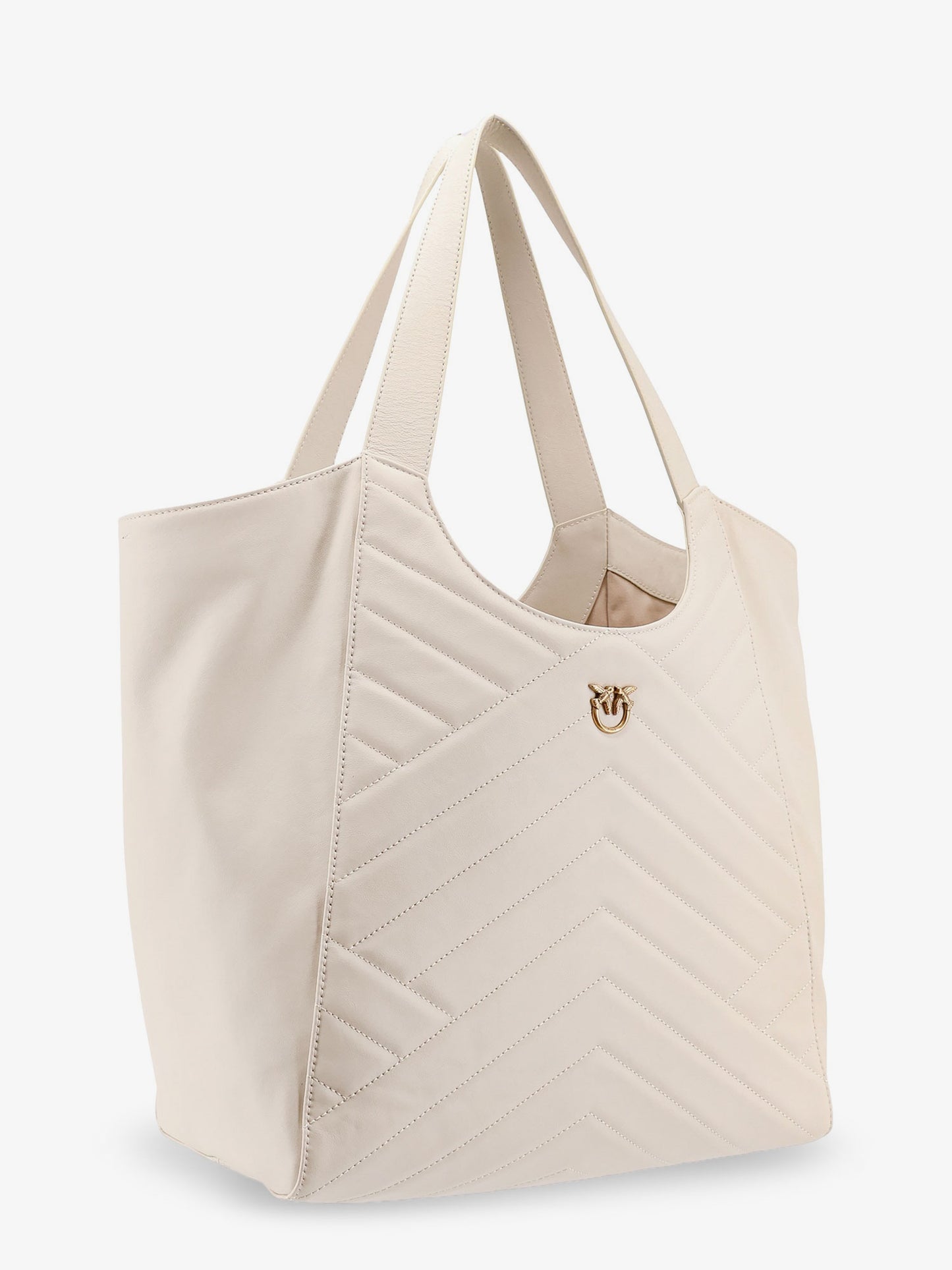 Borsa a spalla in pelle impunturata