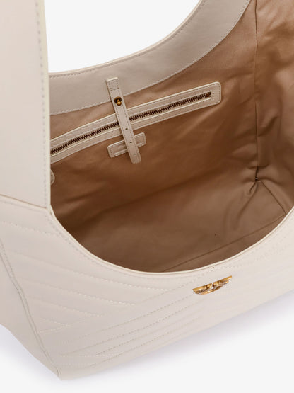 Borsa a spalla in pelle impunturata thumbnail