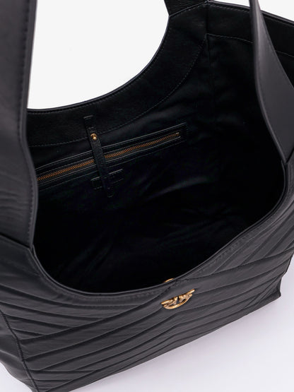 Borsa a spalla in pelle impunturata thumbnail