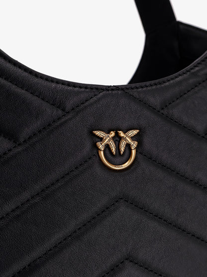 Borsa a spalla in pelle impunturata thumbnail