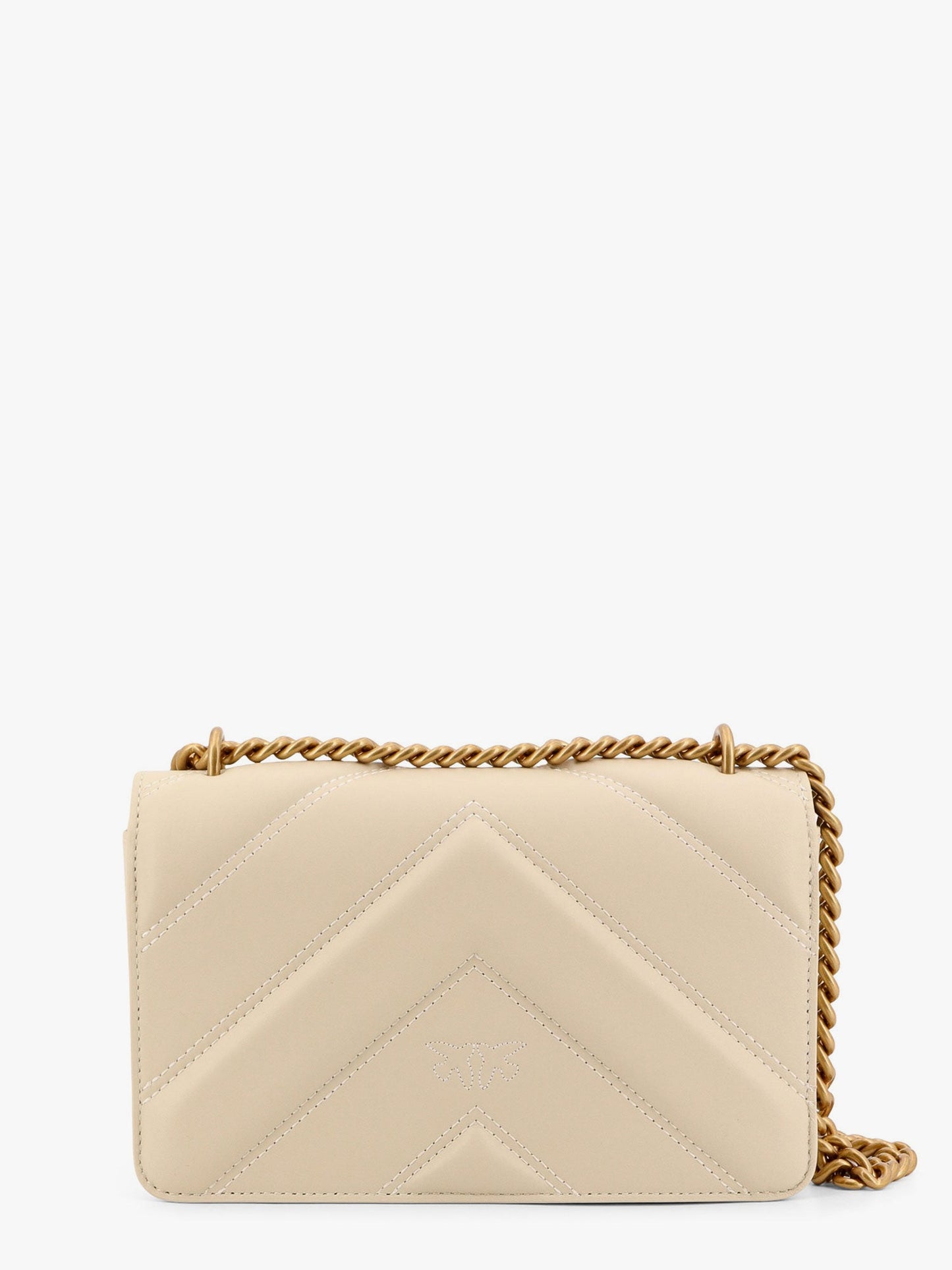 Borsa a tracolla in pelle matelassé con fibbia love birds