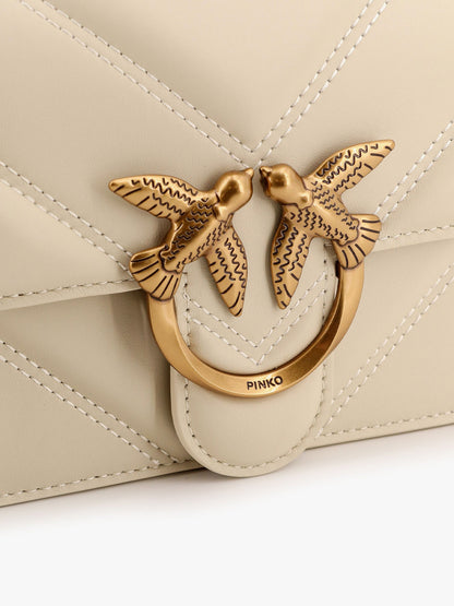 Borsa a tracolla in pelle matelassé con fibbia love birds thumbnail