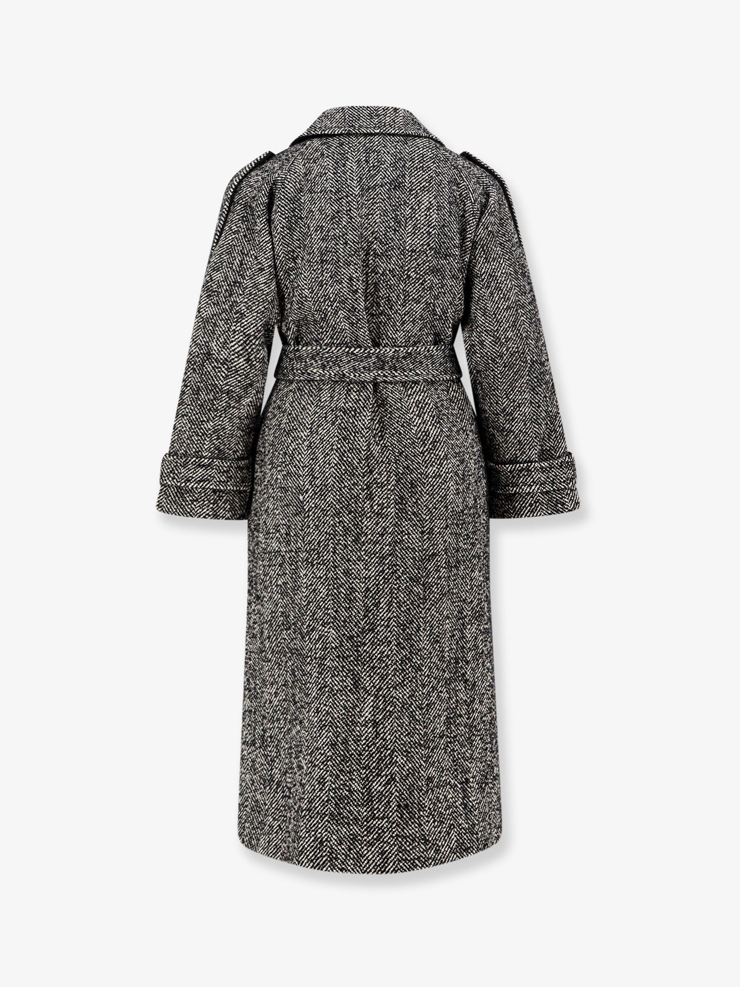 Cappotto Carrube in panno chevron