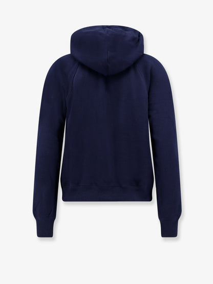 Cotton blend sweatshirt with hood thumbnail