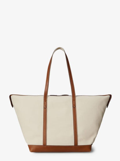 Canvas travel bag with leather profiles thumbnail