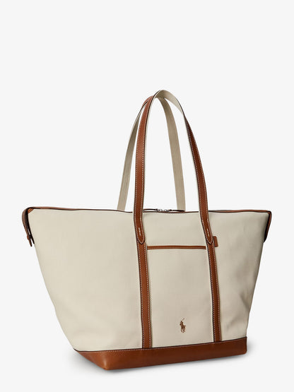 Canvas travel bag with leather profiles thumbnail