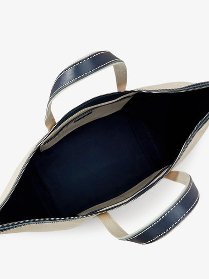 Canvas travel bag with leather profiles thumbnail