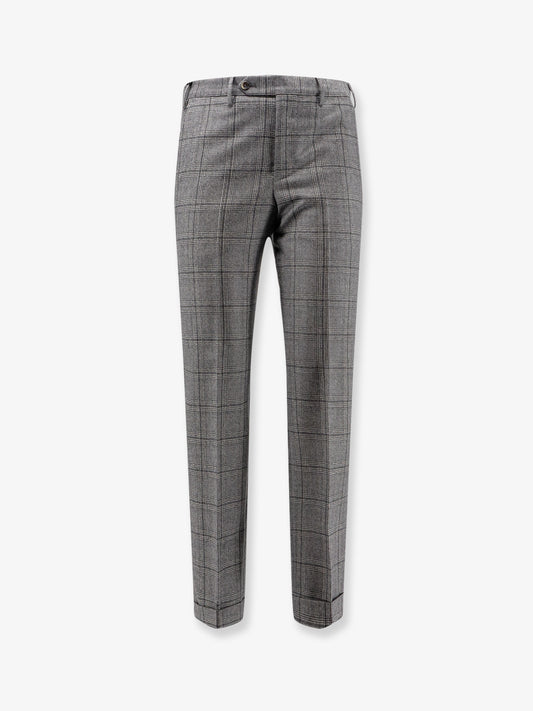 Madras virgin wool trousers