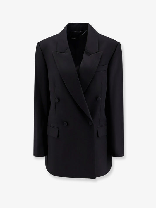 Viora double-breasted wool blend blazer