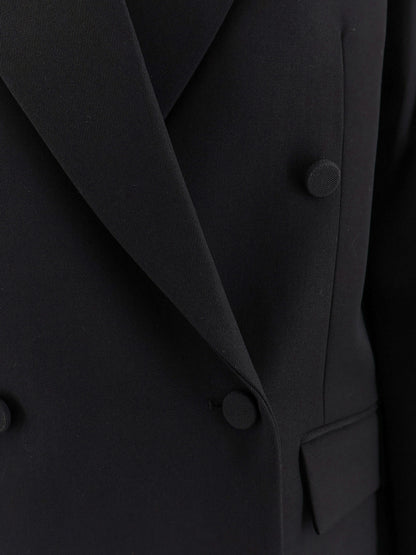 Viora double-breasted wool blend blazer thumbnail