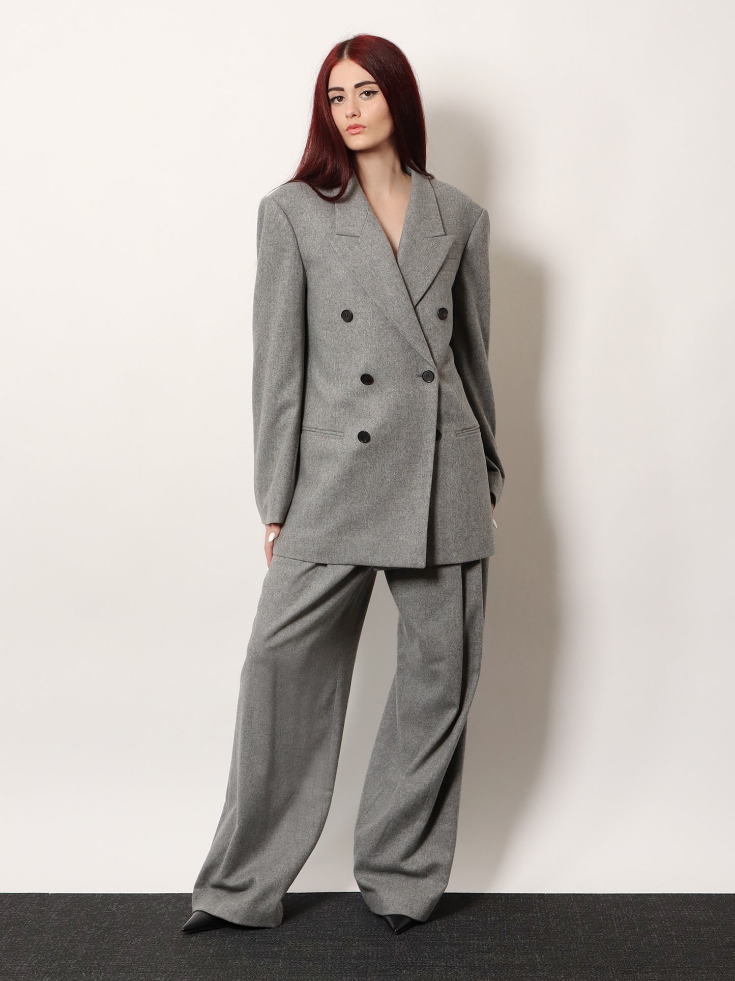 Manes wool blend double-breasted blazer