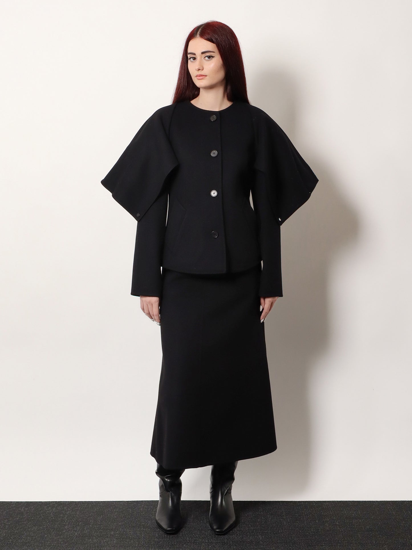 Catran midi wool and cashmere skirt
