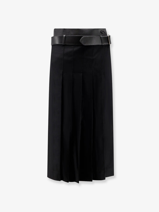 Nayla pleated wool trousers skirt