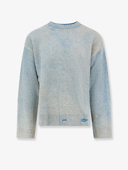 Reversible wool sweater with distressed effect thumbnail