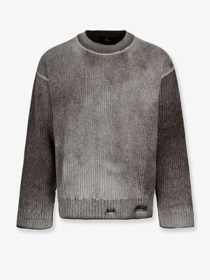 Reversible wool sweater with destroyed effect thumbnail