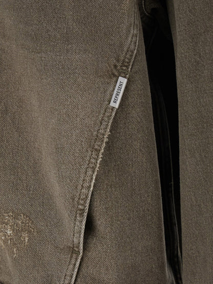 Denim jacket with distressed effect thumbnail