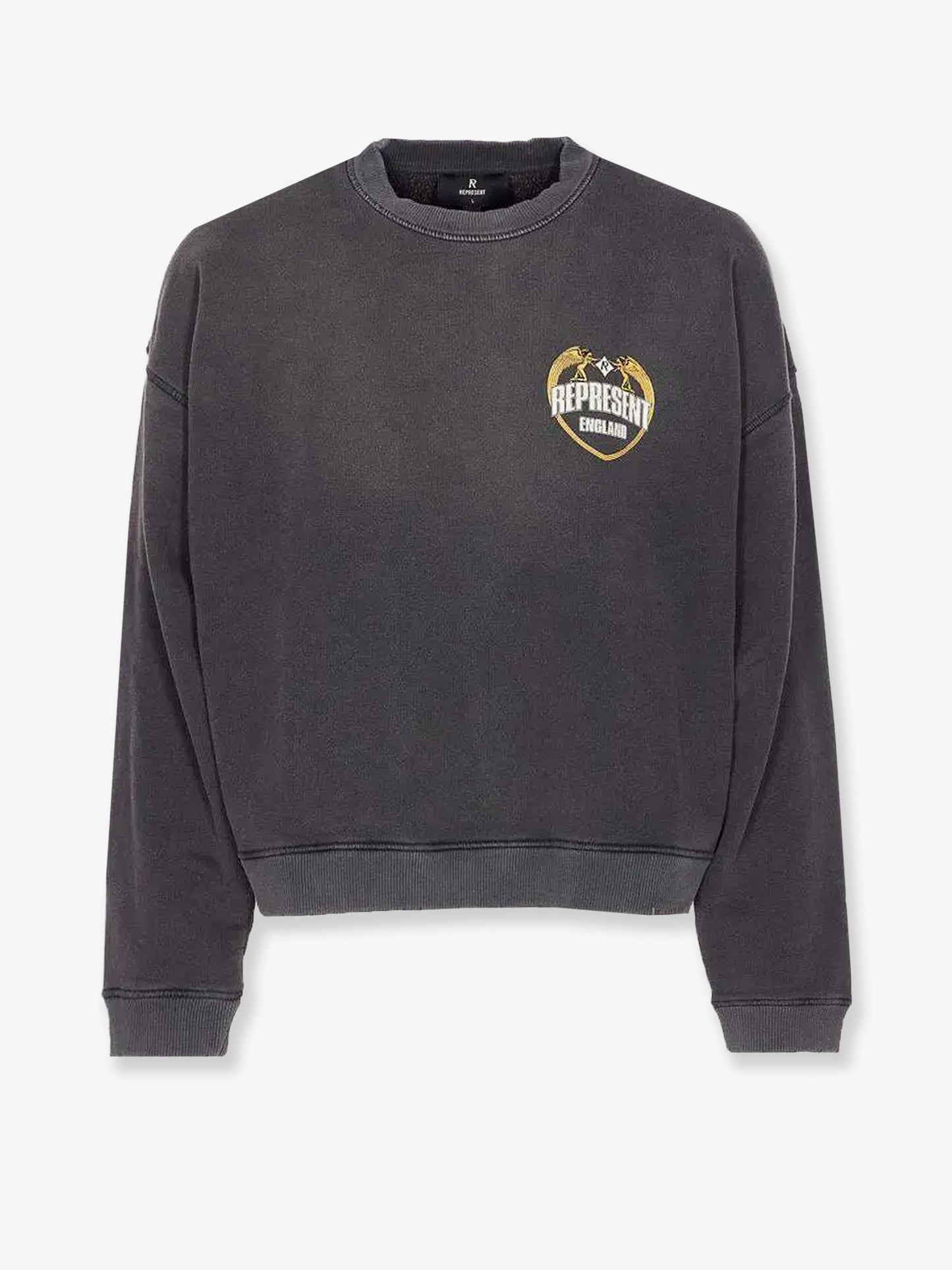 Cotton sweatshirt with distressed effect