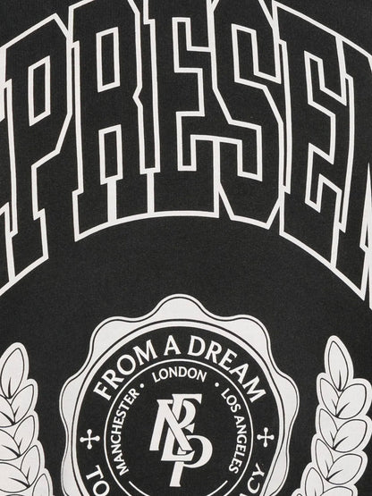 Cotton hooded sweatshirt with distressed effect thumbnail