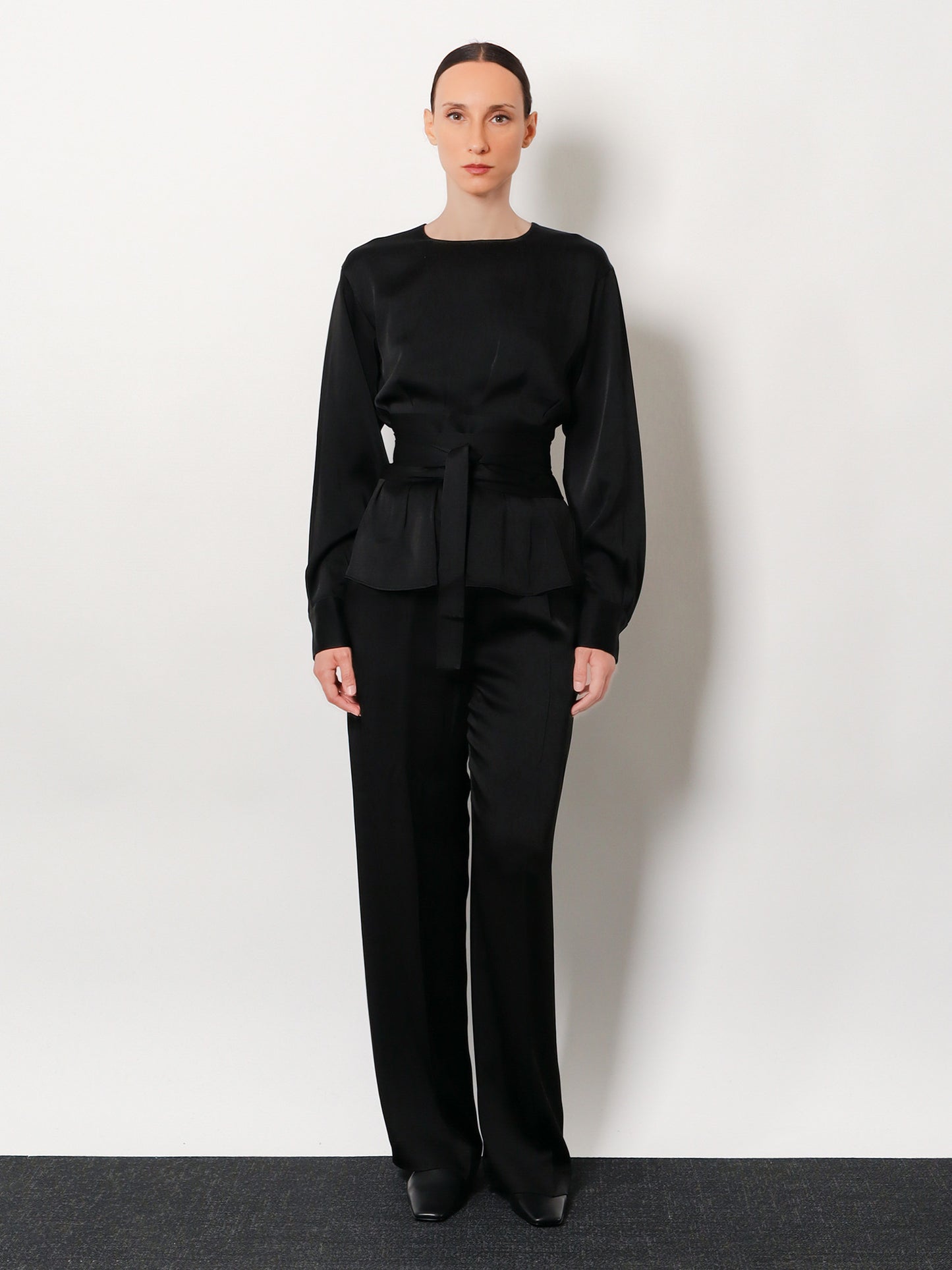 Relaxed satin trousers