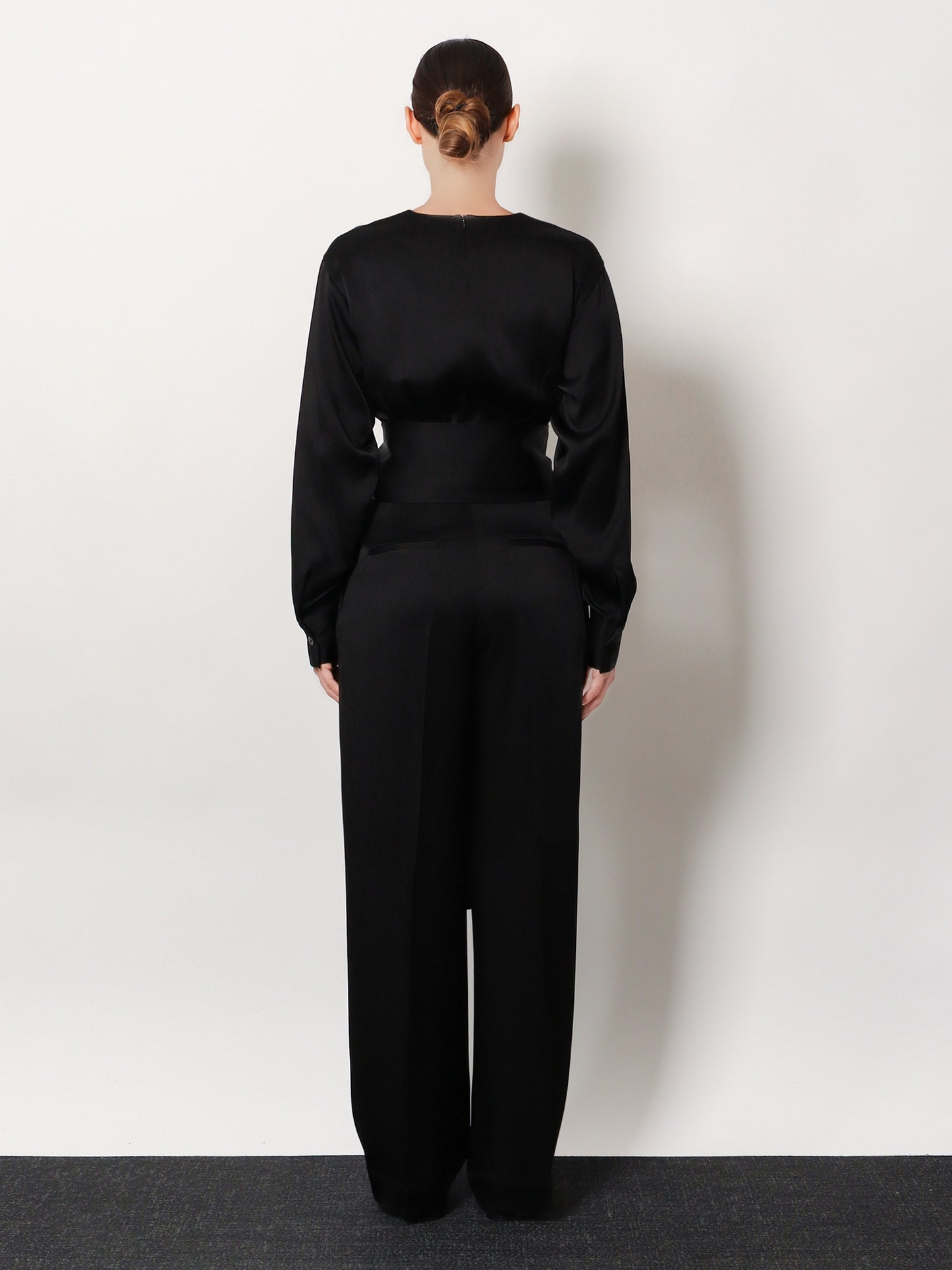 Relaxed satin trousers