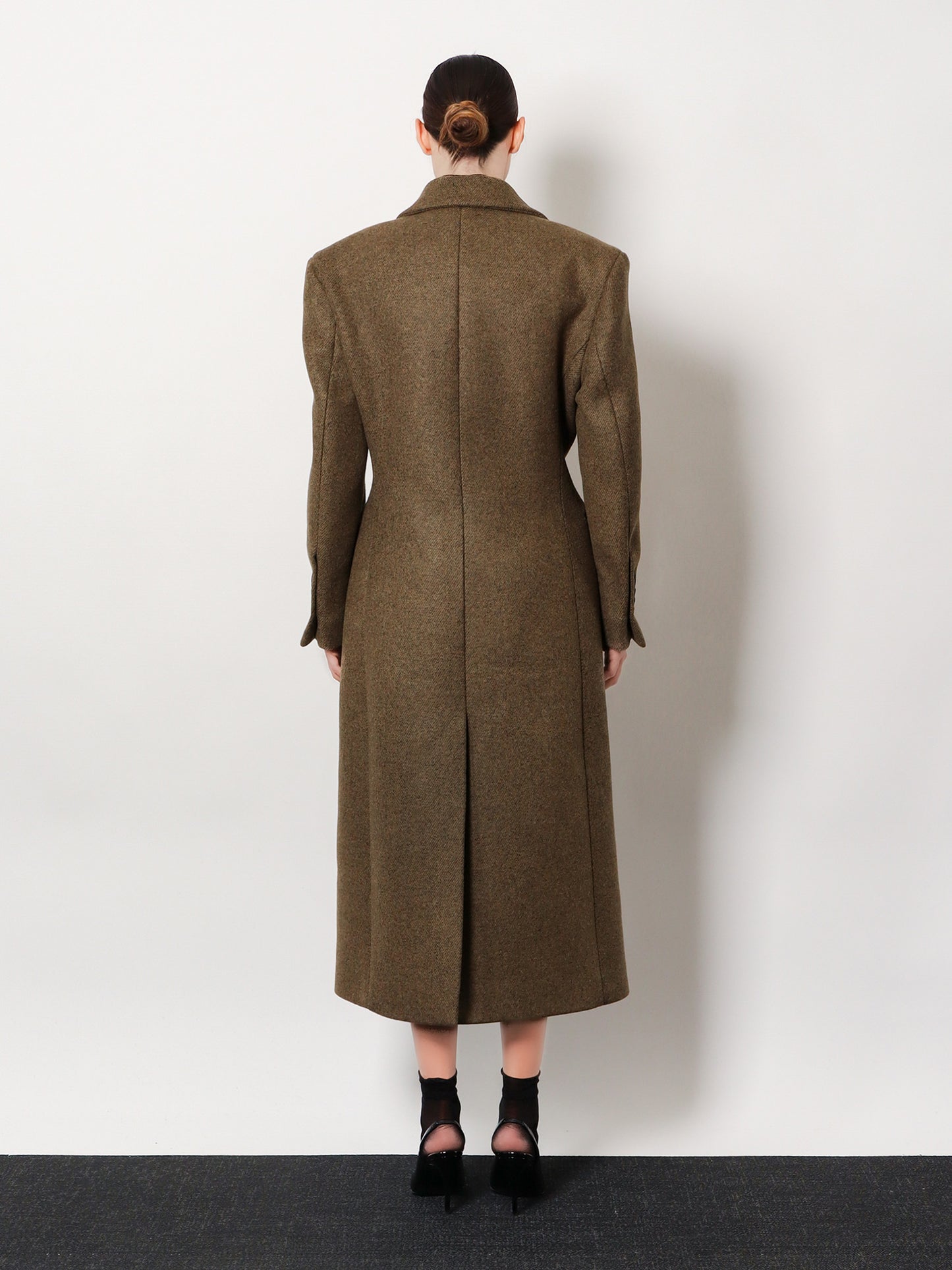 Hourglass alpaca blend coat
