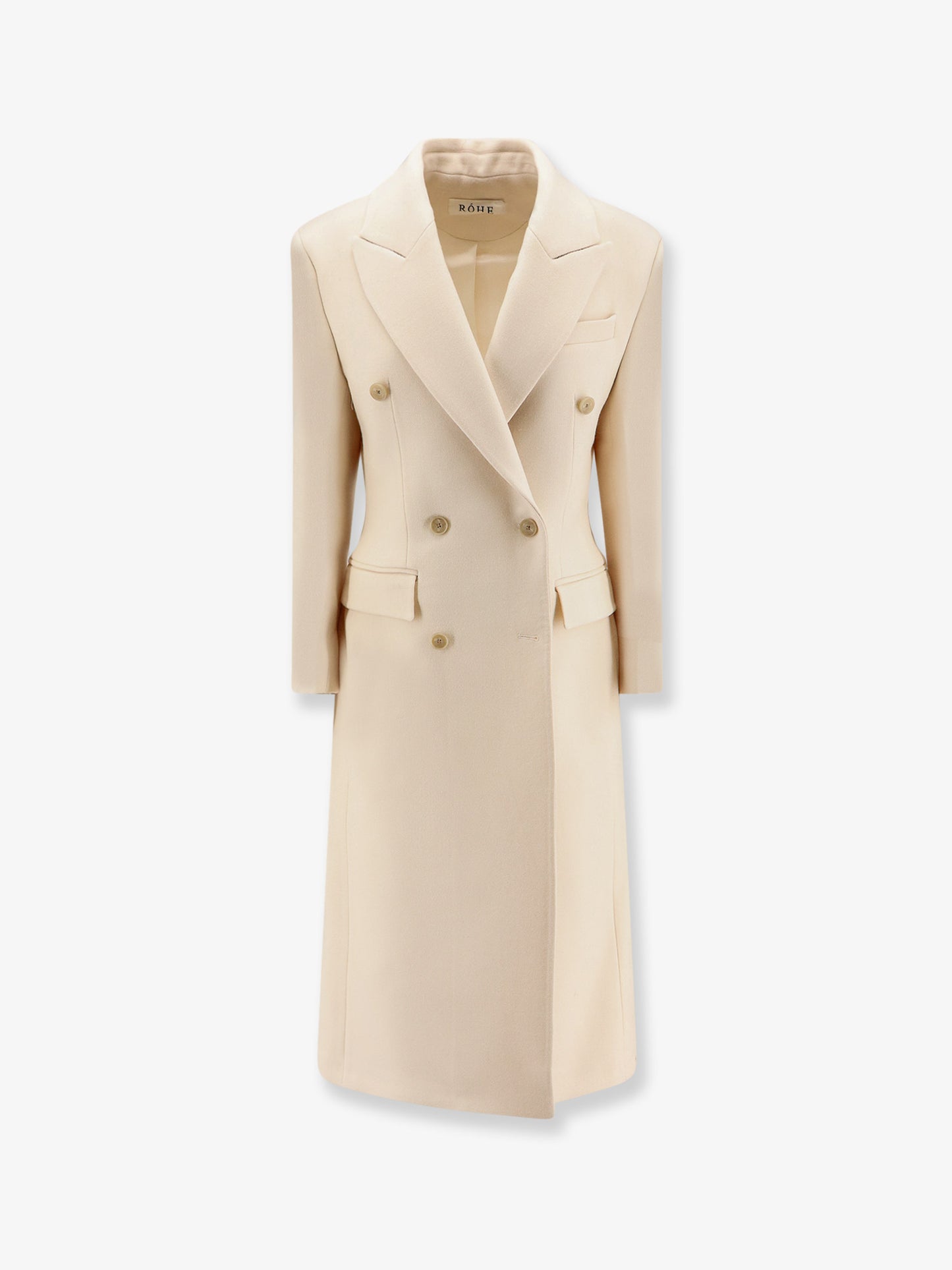 Hourglass wool double-breasted coat
