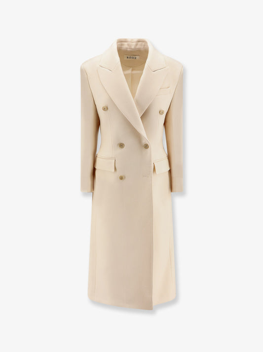 Hourglass wool double-breasted coat
