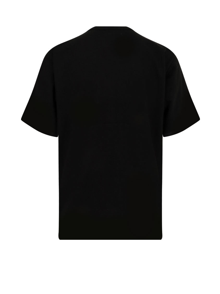 Cotton t-shirt with nylon inserts