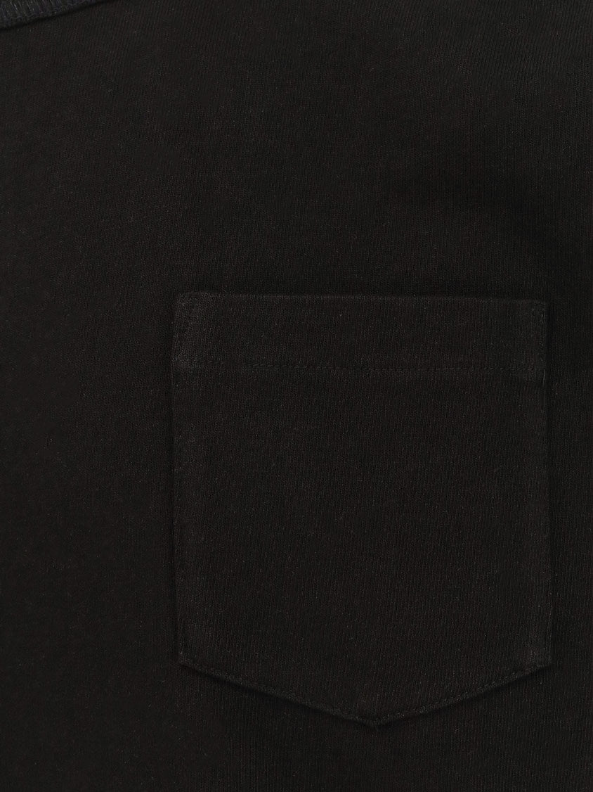 Cotton t-shirt with nylon inserts