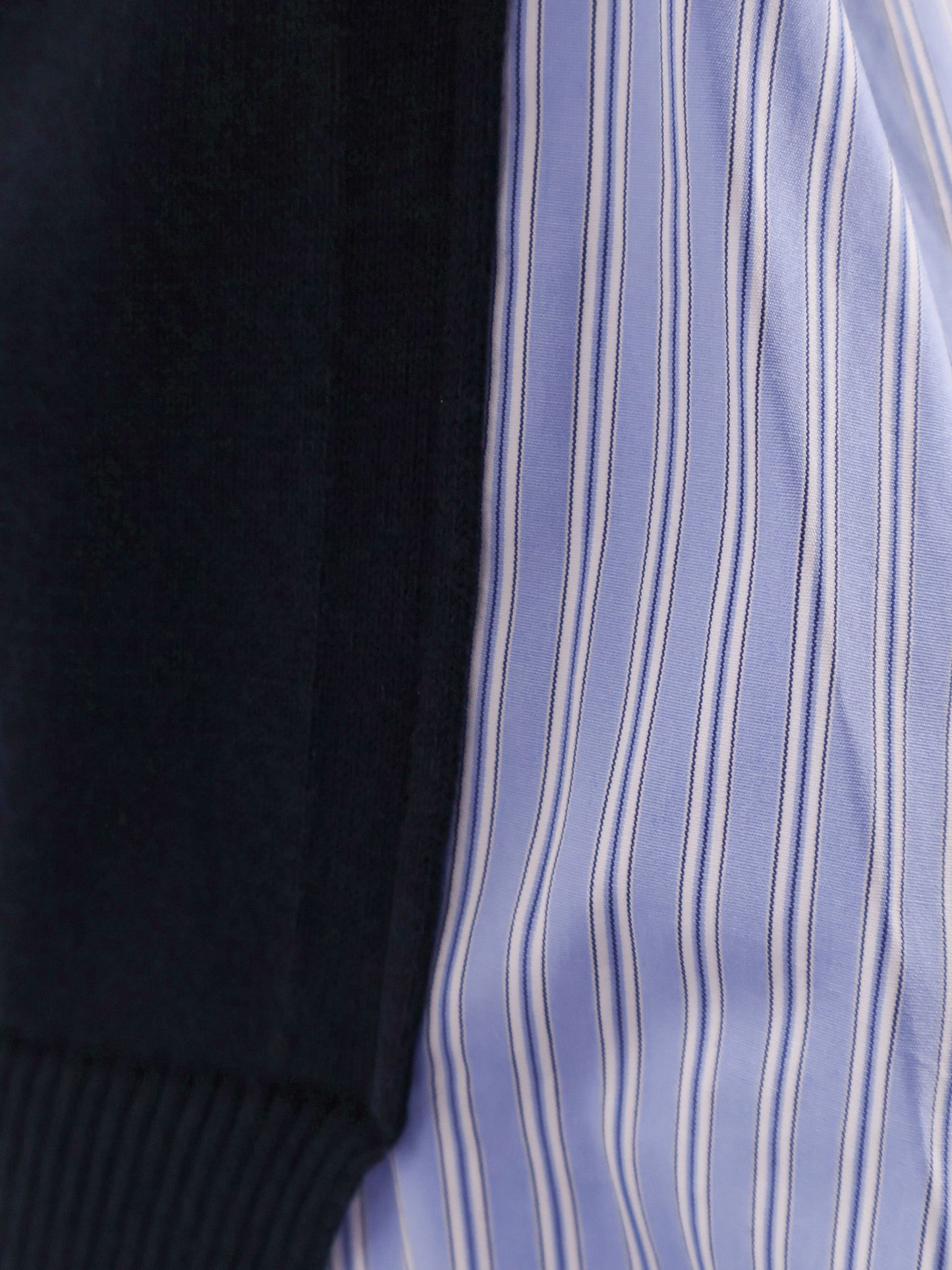 Cardigan in cotone con inserti in mesh