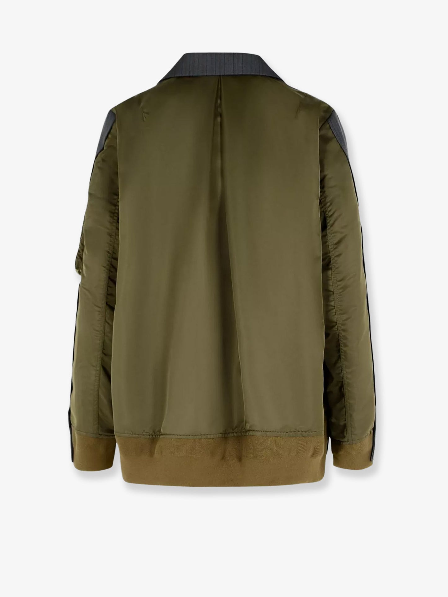 Double-breasted wool and nylon blazer