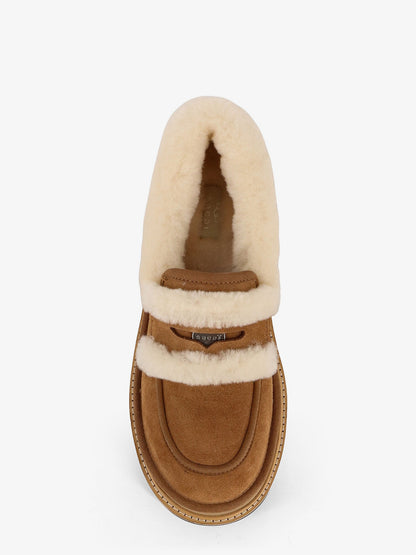 Suede and fur Ugg X Sacai loafer thumbnail