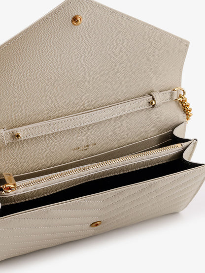 Leather crossbody bag with metal Cassandre logo thumbnail