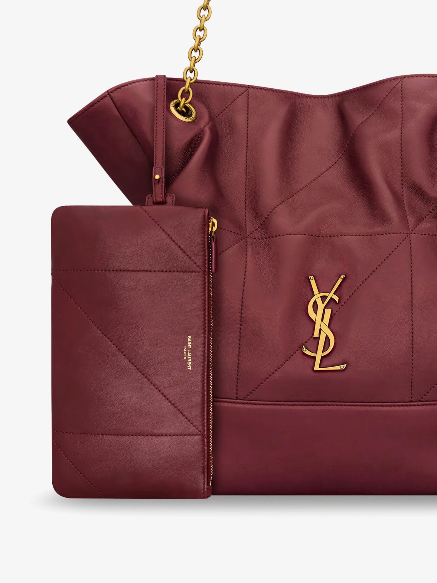 Jamie leather shoulder bag with Carré Rive Gauche stitching