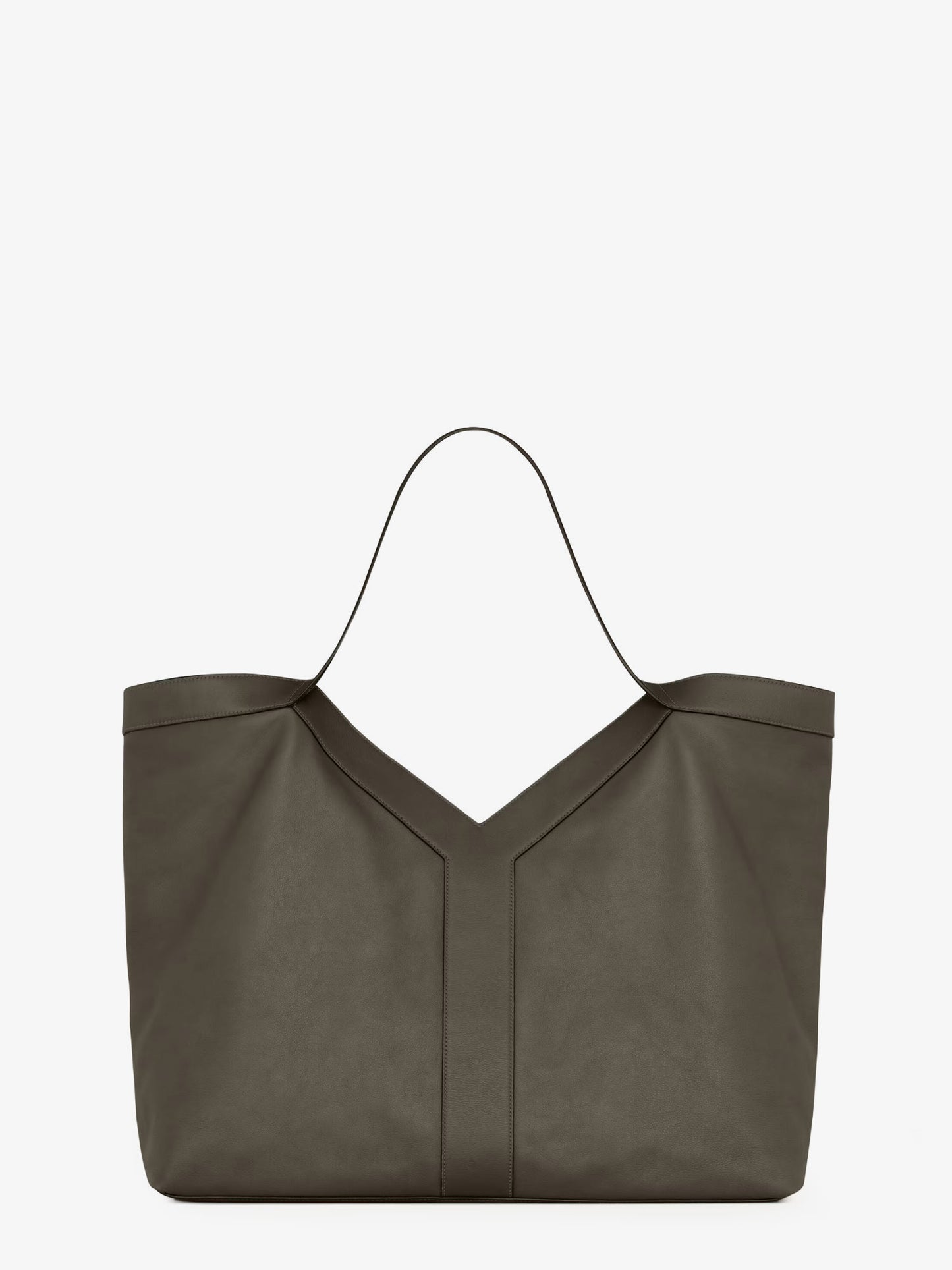 Y Oversize leather tote bag