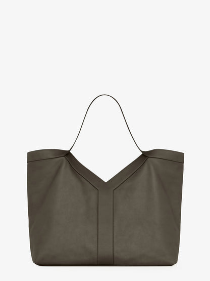 Y Oversize leather tote bag thumbnail