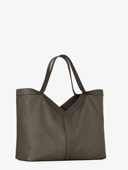 Y Oversize leather tote bag thumbnail