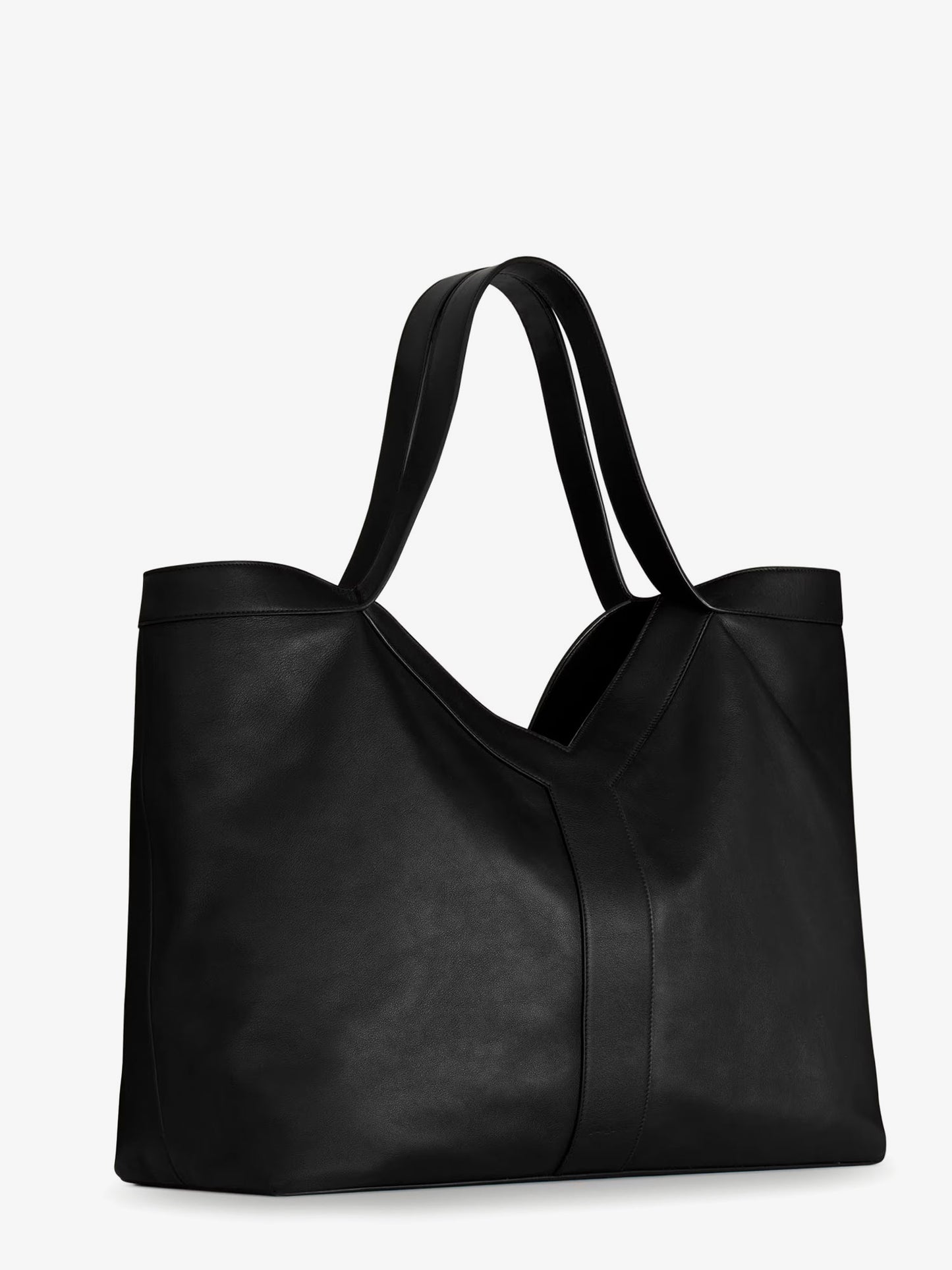 Y Oversize leather tote bag