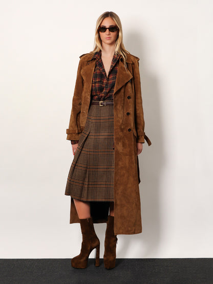 Prince of Wales certified virgin wool skirt thumbnail