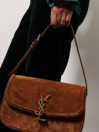 Solferino Medium suede shoulder bag thumbnail