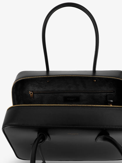 Sac de Jour in Box leather handbag with metal padlock detail thumbnail