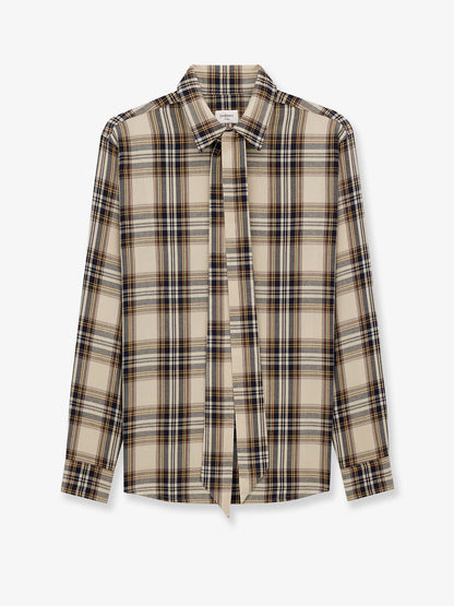 Cotton tartan lavallière shirt thumbnail