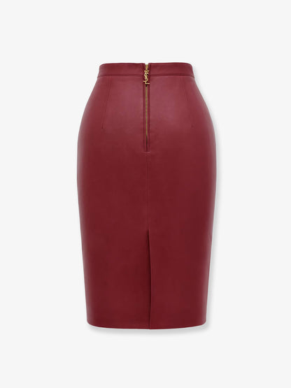 Cassandra leather skirt thumbnail