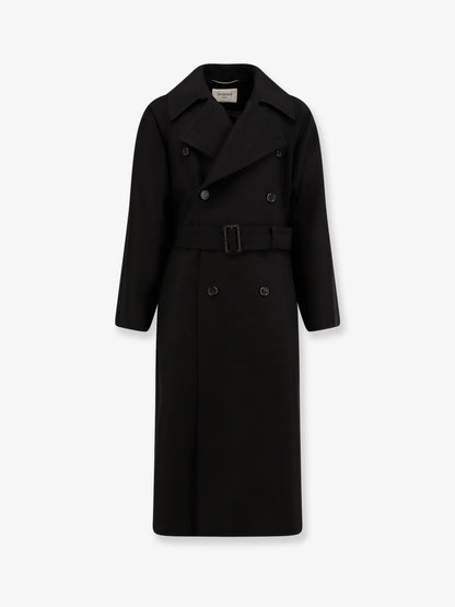 Certified wool coat with belt thumbnail