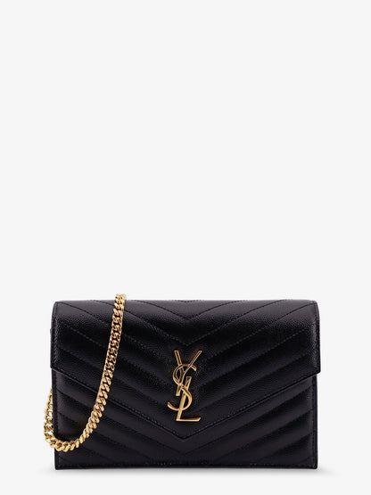 Envelope leather wallet crossbody bag with chain shoulder strap thumbnail