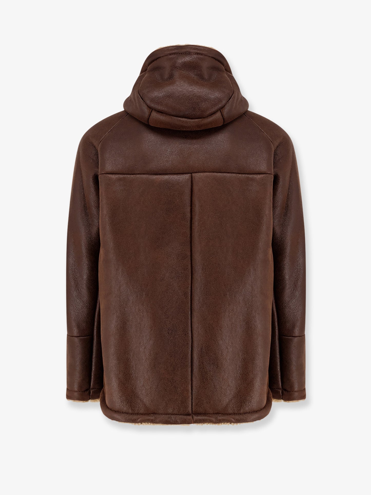 Shearling hooded jacket