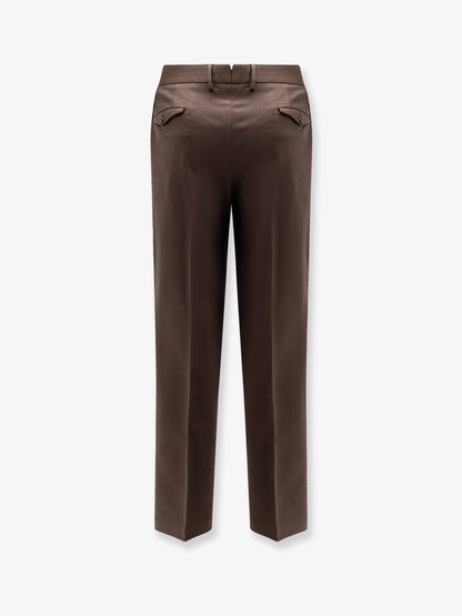 Il Viaggiatore pleated wool blend trousers thumbnail